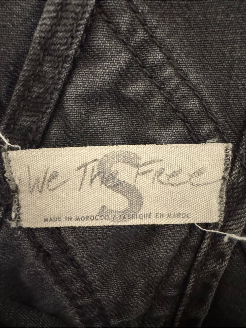 Free People We The Free black denim shortalls in size Small 🖤 - Picture 3 of 8